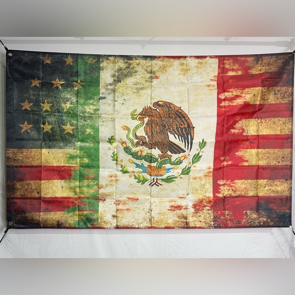 USA And Mexico Friendship Flag 5x3Ft.